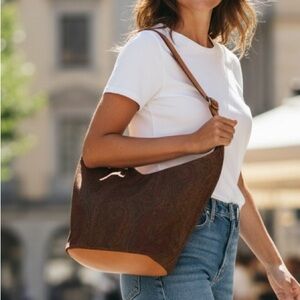 Etro Brown Paisley Shoulder Bag